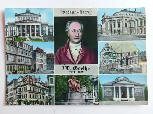 Alte AK J. W. Goethe Gedenk-Karte [aJ1243]