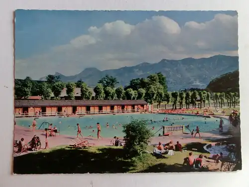 Alte AK Villach Warmbad Freibad Schwimmbad [aJ1260]