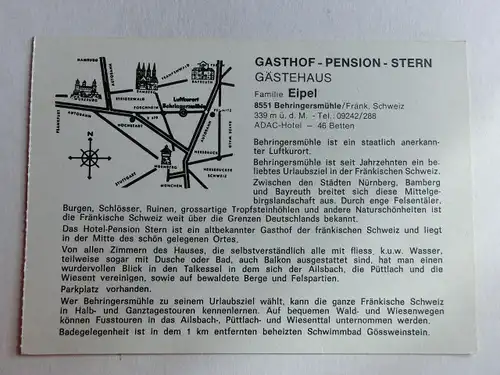 Alte AK Behringersmühle Gasthof Pension Stern [aJ1264]