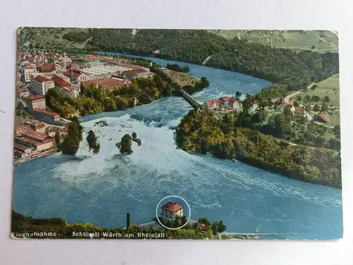 Alte AK Rheinfall Schlössli Wörth [aJ1293]