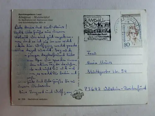 Alte AK Berchtesgaden Königssee Malerwinkel [aJ1297]