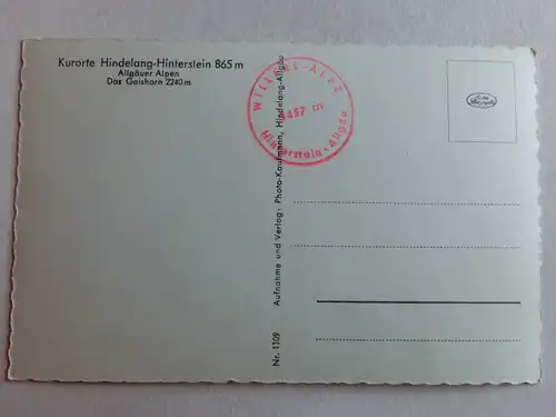 Alte AK Hindelang Hinterstein Allgäu [aJ1318]