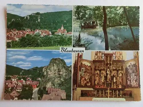 Alte AK Blaubeuren Mehrbildkarte [aJ1320]