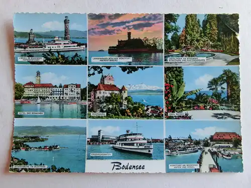 Alte AK Bodensee Mehrbildkarte [aJ1344]