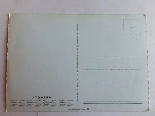 Alte AK Brüssel Atomium [aJ1353]