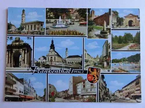 Alte AK Frankenthal Pfalz Mehrbildkarte [aJ1378]