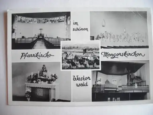 Alte AK Mengerskirchen Pfarrkirche Westerwald [Z635]