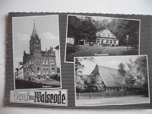 Alte AK Walsrode Lüneburger Heide Mehrbildkarte [Z652]