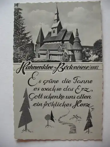 Alte AK Hahnenklee Bockswiese Harz Gedicht [Z663]
