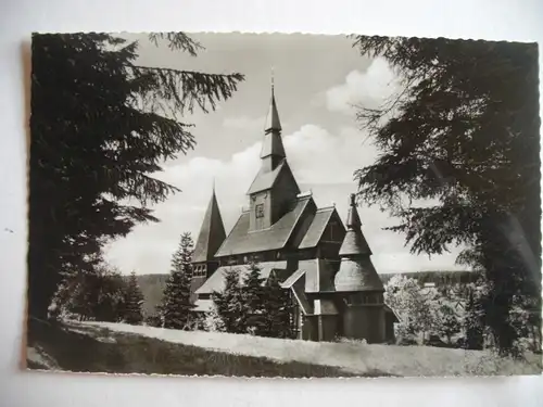 Alte AK Hahnenklee Bockswiese Oberharz Gustav Adolf Kirche [Z683]