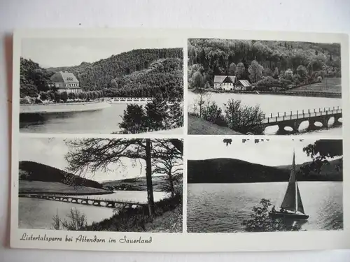 Alte AK Listertalsperre bei Attendorf Sauerland [Z772]