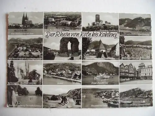 Alte AK Rhein von Köln bis Koblenz [Z777]