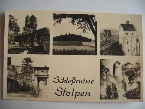 Alte AK Schloßruine Stolpen Mehrbildkarte [Z836]