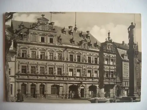 Alte AK Erfurt Fischmarkt Gildehaus Roland [Z850]