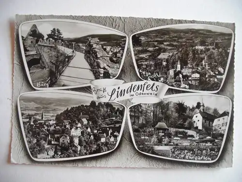 Alte AK Lindenfels Mehrbildkarte [Z608]