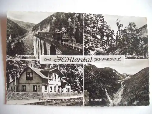 Alte AK Höllental Schwarzwald Hirschsprung Ravennabrücke… [Z262]