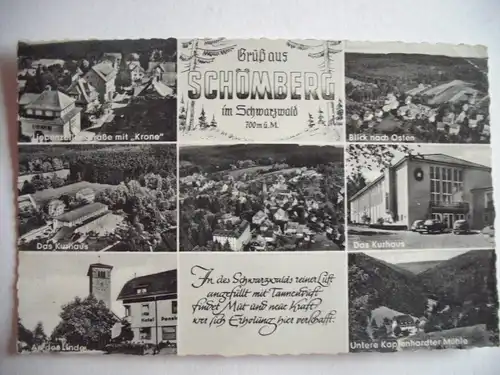 Alte AK Schömberg Schwarzwald Mehrbildkarte [Z265]