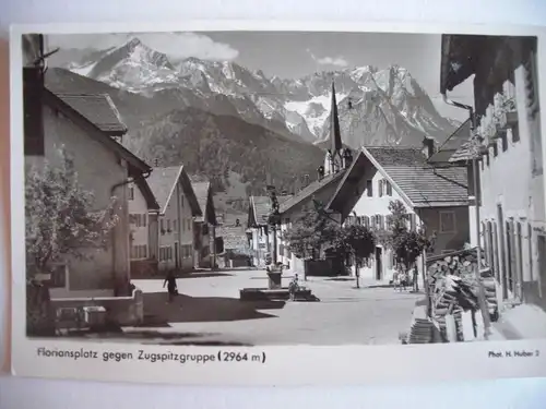 Alte AK Garmisch Partenkirchen Floriansplatz [Z339]