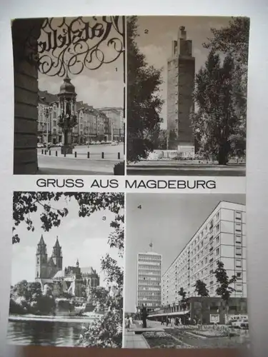 Alte AK Magdeburg Mehrbildkarte [aA297]