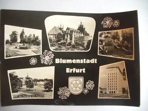 Alte AK Erfurt Mehrbildkarte [aA299]