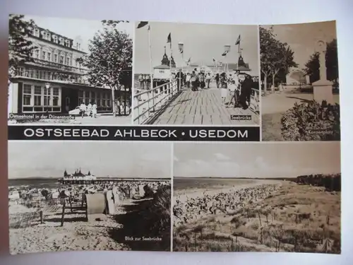 Alte AK Ahlbeck Usedom Mehrbildkarte [aA345]