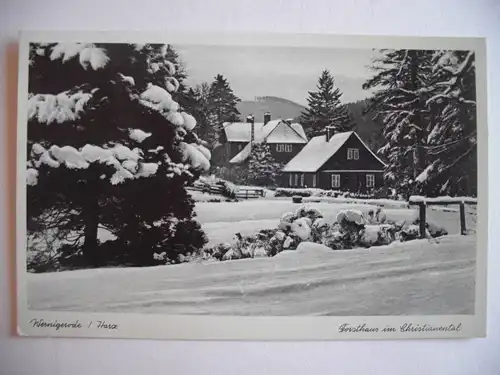 Alte AK Wernigerode Forsthaus Christianental [aA365]