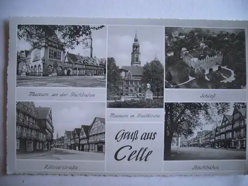 Alte AK Celle Mehrbildkarte [aA587]