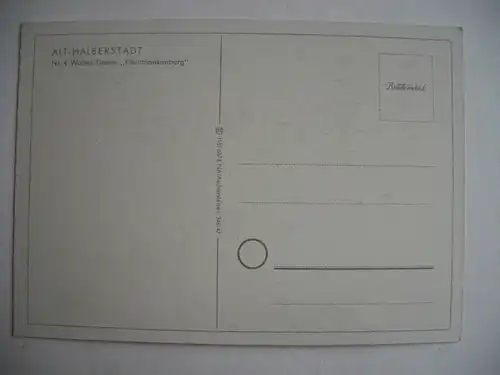 Alte AK Alt Halberstadt Walter Gemm Kleinblankenburg [aA605]