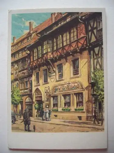 Alte AK Alt Halberstadt Walter Gemm Das gotische Haus [aA610]