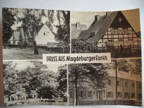 Alte AK Magdeburgerforth Mehrbildkarte [aA5]