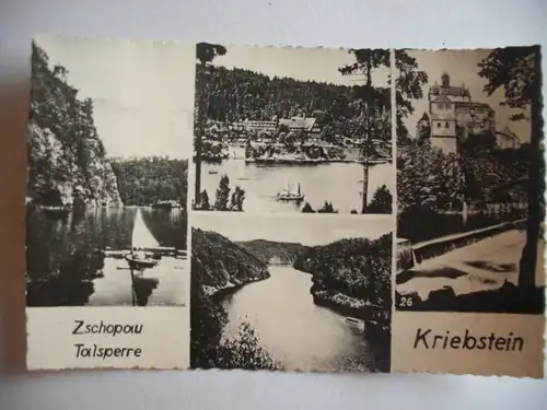 Alte AK Kriebstein Zschopau Talsperre [aA20]