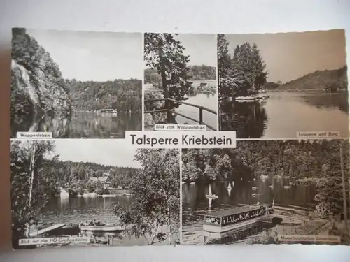 Alte AK Talsperre Kriebstein Mehrbildkarte [aA21]