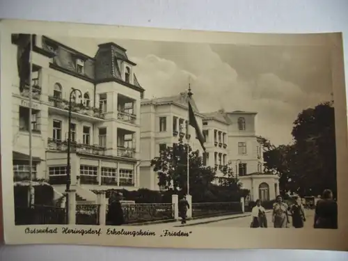 Alte AK Heringsdorf Erholungsheim Frieden [aA47]