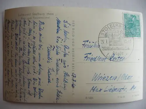 Alte AK Stolberg Harz  [aA61]