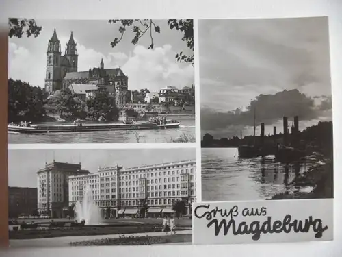 Alte AK Magdeburg Mehrbildkarte [aA80]