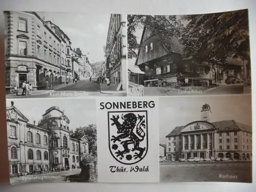 Alte AK Sonneberg Mehrbildkarte Thüringen [aA96]