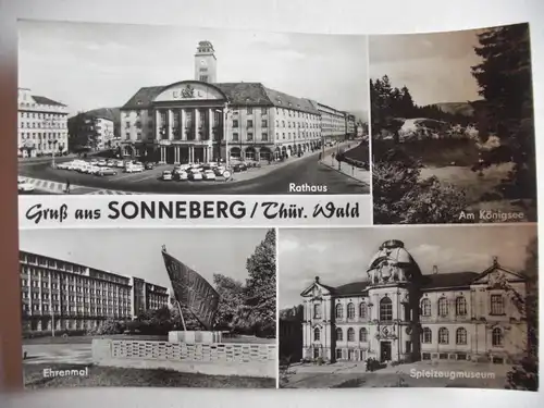 Alte AK Sonneberg Mehrbildkarte Thüringen [aA97]