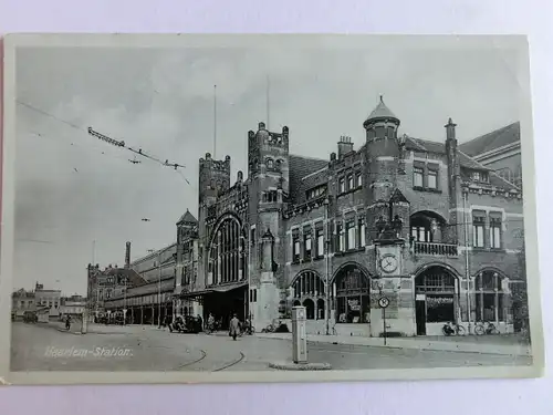 Alte AK Haarlem Station Bahnhof [aK870]