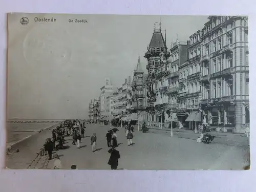 Alte AK Oostende De Zeedijk 1917 [aK871]