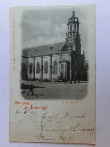 Alte AK Hayange Eglise catholique 1902 [aK887]