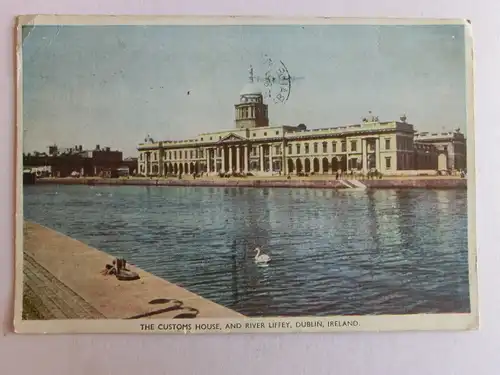 Alte AK Dublin The Customs House and River Liffey [aK899]