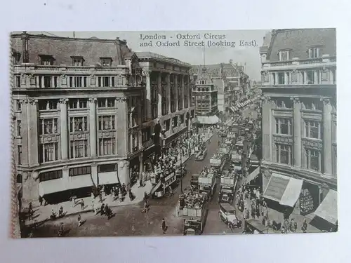 Alte AK London Oxford Circus and Oxford Street um 1915 [aK902]