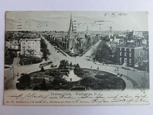 Alte AK Washington Thomas Circle 1905 [aK924]