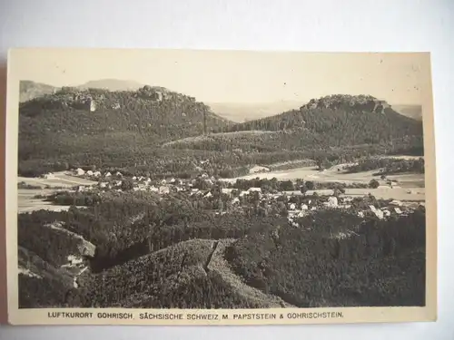 Alte AK Gohrisch Sächsische Schweiz Papststein [aA124]