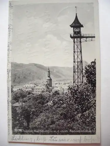 Alte AK Bad Schandau Personenaufzug [aA133]