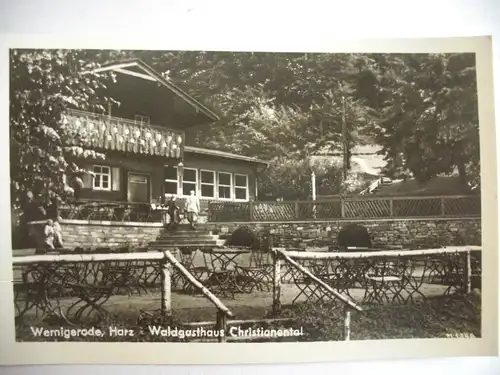 Alte AK Wernigerode Waldgasthaus Christianental [aA141]