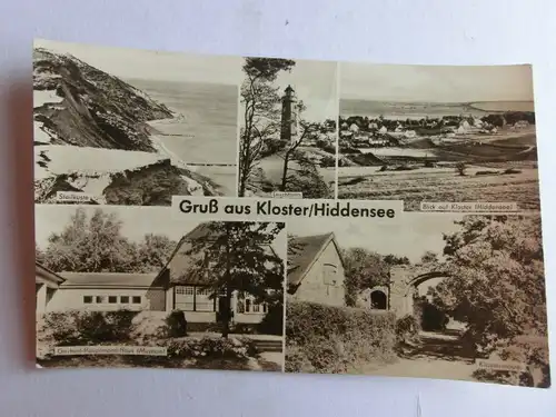 Alte AK Hiddensee Kloster Mehrbildkarte [C979]