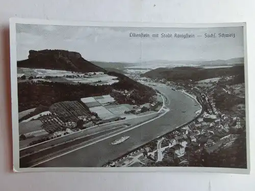 Alte AK Königstein Lilienstein [C981]