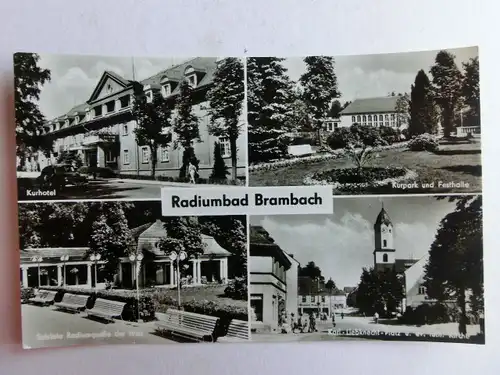 Alte AK Radiumbad Brambach Mehrbildkarte [C1030]