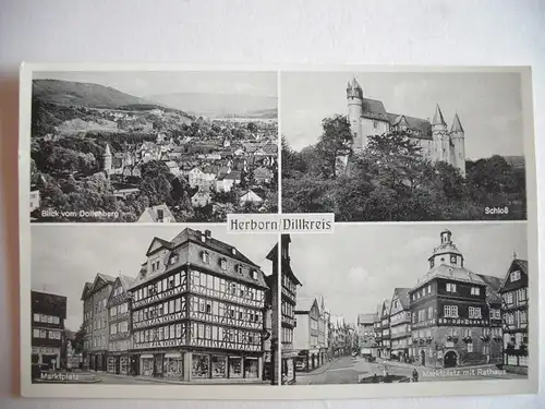 Alte AK Herborn Dillkreis Mehrbildkarte [aA211]